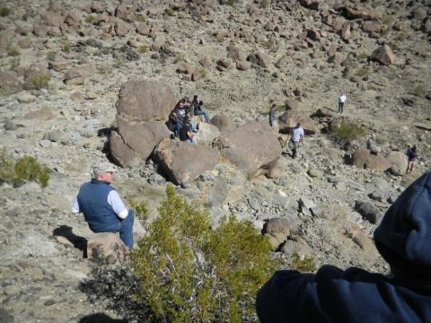 1997 Ford Ranger - People take a break among the rocks in a desert landscape.