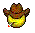 1995 Ford Bronco - Smiley face emoji with a cowboy hat and cigarette.