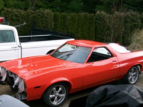 1973 Ford Ranchero - finally got the car outside this morning; it looks even better