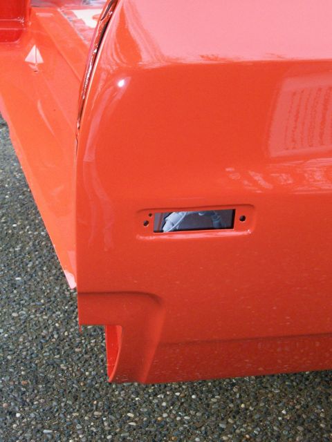 1973 Ford Ranchero - there is a little run in the clear off the corner of this marker lite. we'll just block it off and polish it and it will be perfect