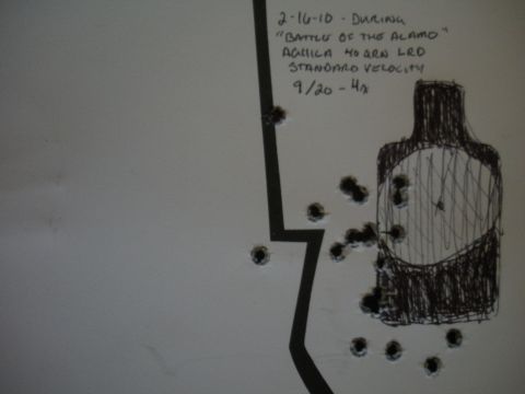 1996 Ford Bronco - Target practice results with handwritten notes about the date and ammunition used.