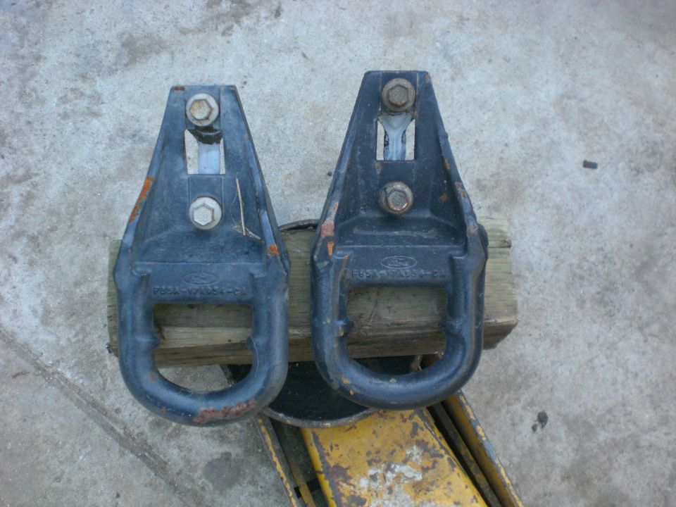 Pair of black Ford tow hooks