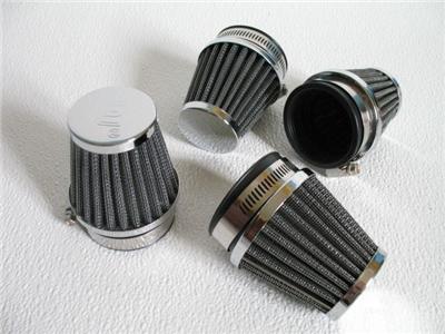 2004 Ford F-150 - Set of four conical air filters, each a chrome top and metal clamp for secure attachment.