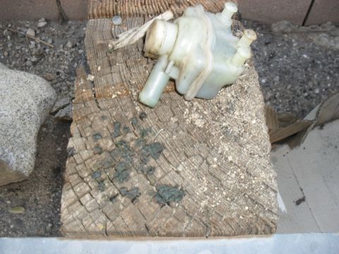 1995 Ford Thunderbird - ABS pump out, cleaning out the green stuff in the reserve tank? I don't know what it is and why its there