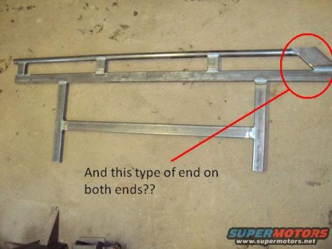 1996 Ford Bronco - A custom metal bumper is shown, with a question posed about the angled end caps on both sides.