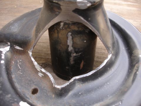 1995 Ford Taurus - This damaged suspension part shows significant metal fatigue and breakage.