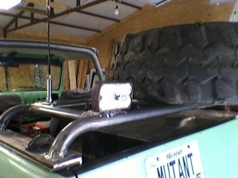 1975 Chevrolet Blazer - close up of light and c.b. antennae mounts