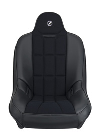 1993 Ford Bronco - This is a black racing seat with a quilted center panel and a logo on the headrest.
