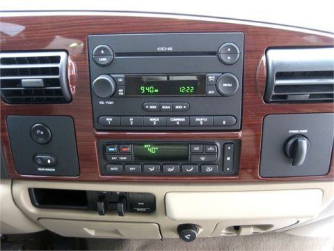1979 Ford F-150 - The dashboard features a CD player, digital clock, and climate control system with an external temperature reading.
