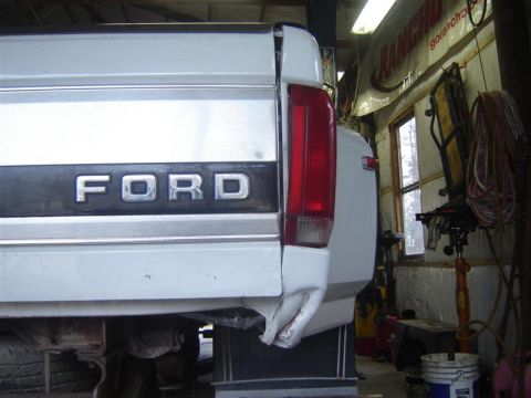 1994 Ford F-350 - Damage from the previous owners crash, the truck was totaled because of all the little things. Camper shell was busted, full length stainle…