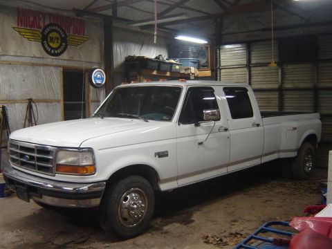 1994 Ford F-350 - End of the first day, bedside repaired, running boards, camper shell and brush gaurd removed.....much better!