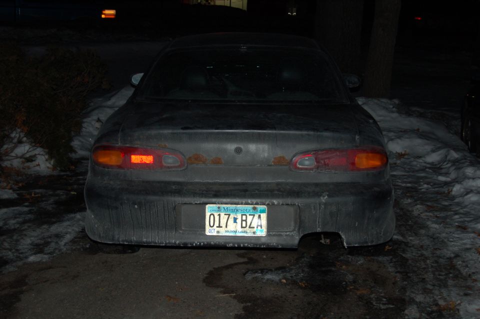 1994 Mazda MX-6 rear view with Minnesota license plate 017 BZA