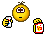 1995 Ford Taurus - A digital smiley face graphic with accompanying icons against a dark background.