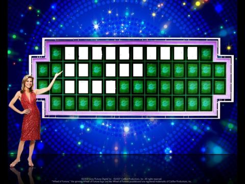 1971 Ford Ranchero - The Wheel of Fortune set features a large puzzle board and a host in a sparkly red dress.