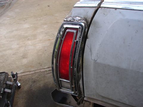 1973 Ford Ranchero - Close-up of the rear tail light assembly on a 1973 Ford Ranchero.