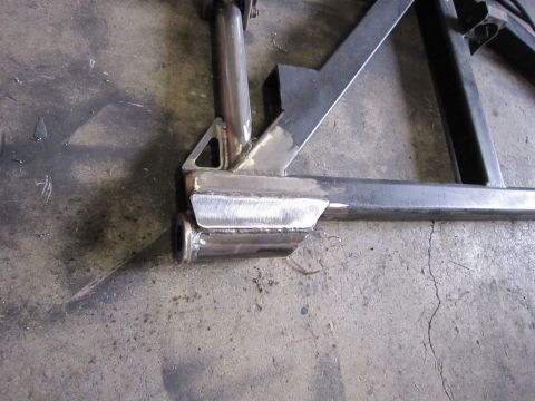 1996 Ford Bronco - This is a close-up view of a fabricated metal component, likely a part of a larger structure.