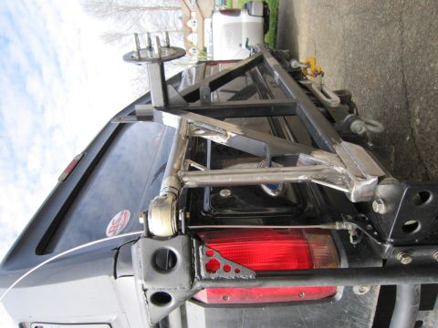 1996 Ford Bronco - Custom rear bumper and spare tire carrier installed on a 1996 Ford Bronco.