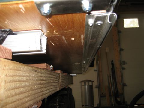 1996 Ford Bronco - Underside view of a trailer frame, showing construction details and supports.