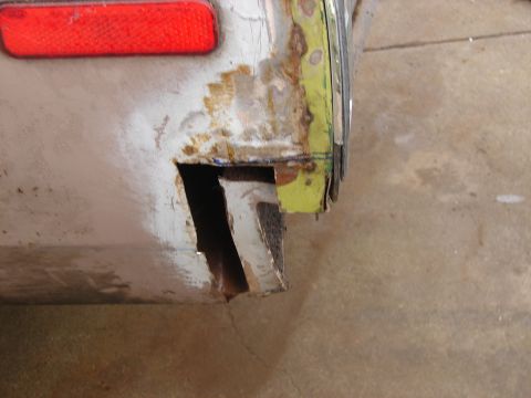 1973 Ford Ranchero - This vehicle part shows significant rust and damage, indicating a need for repair.