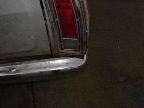 1973 Ford Ranchero - The rear of a 1973 Ford Ranchero, its distinctive taillight and chrome bumper.