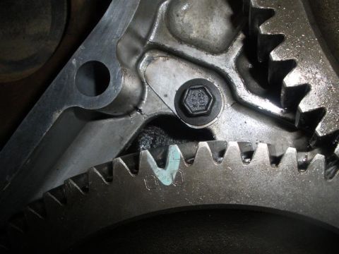 1994 Ford F-350 - Then I made a cover plate to go over it and used lock tight on the bolt.
