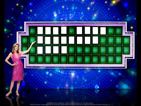 1971 Ford Ranchero - A game show set the Wheel of Fortune puzzle board and a hostess.
