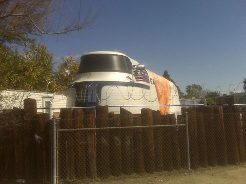 1996 Ford Bronco - This custom-built RV has a unique, futuristic design with a large, wrap-around windshield.
