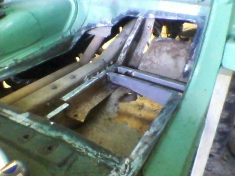 1975 Chevrolet Blazer - pass. side reenforced with square tubing behind rocker