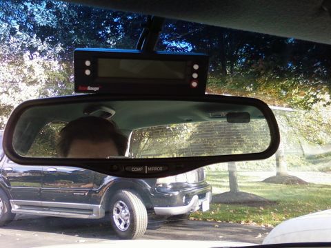 1996 Mercury Grand Marquis - Scangauge II w/ "Blendmount" rear-view mirror mounting system I have actually had this installed since early '09, and took these pictures l…