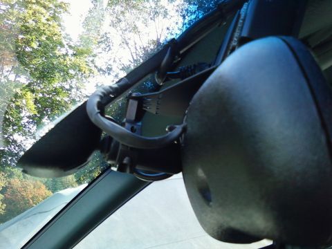 1996 Mercury Grand Marquis - Scangauge II w/ "Blendmount" rear-view mirror mounting system -Closeup of mounting- I have actually had this installed since early '09, and…