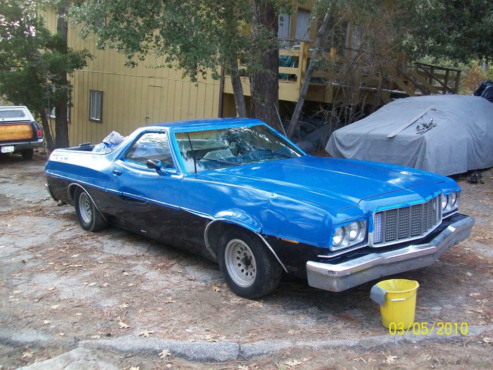 Tim's Ranchero after 12 coats on top, 8 coats on rear quarter panels and 6 coats on the doors and front fenders.