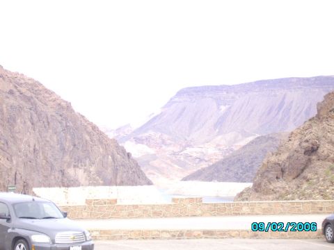 1978 Ford Bronco - A wide view of a canyon with a lake or reservoir in the distance.
