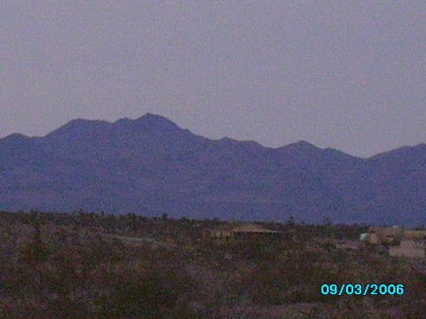 1978 Ford Bronco - A distant mountain range is visible over a desert landscape, with a date stamp indicating the photo was taken on September 3, 2006.