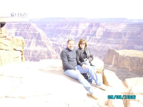 1978 Ford Bronco - Couple enjoys the view at the Grand Canyon, with a date stamp of 09/03/2006.