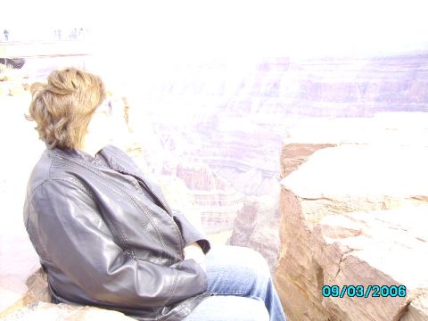 1978 Ford Bronco - A person contemplates a grand canyon vista, captured on September 3, 2006.