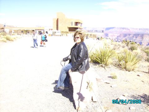 1978 Ford Bronco - Woman enjoys a scenic view of a canyon, with a date stamp of 09/04/2006 visible.