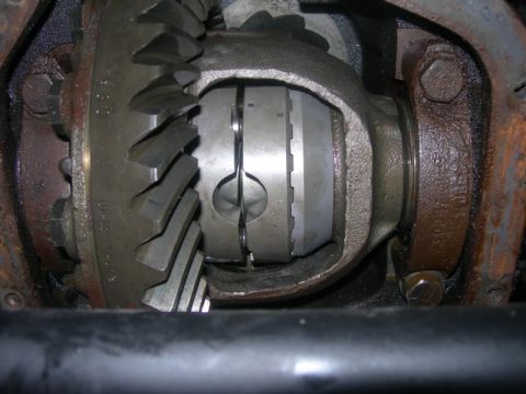 1991 Jeep Wrangler - Close-up of differential gears, showing the internal components of the drivetrain.
