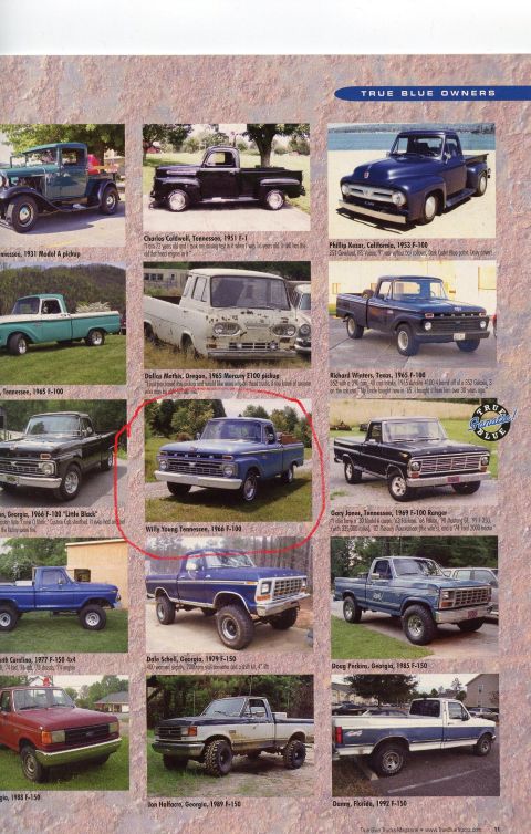 2007 Ford Mustang - This 1966 Ford F-100 pickup truck is shown from the front 3/4 angle.