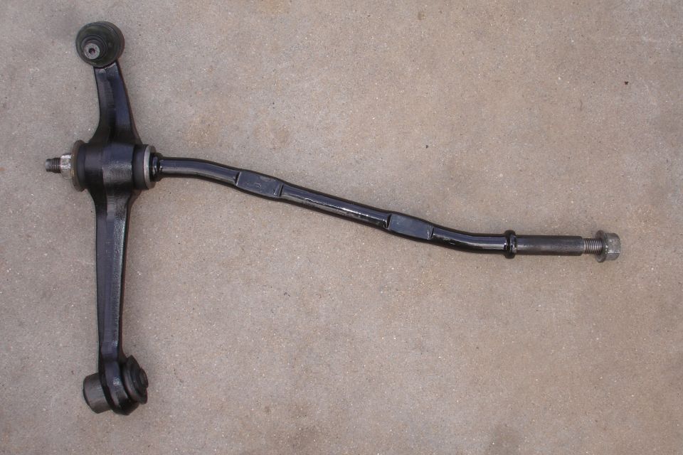 Front lower control arm assembly with ball joint and tie rod end