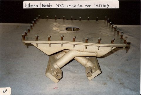 1973 Ford Mustang - Holman & Moody 429 intake manifold shown during testing.