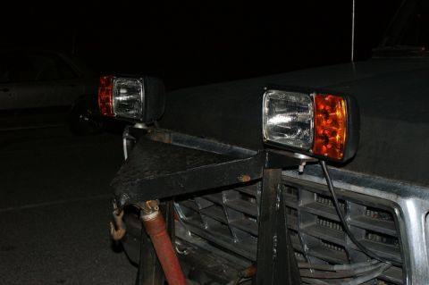 1979 Ford Bronco - Custom front-end modification on a truck, aftermarket lighting and a heavy-duty grille.