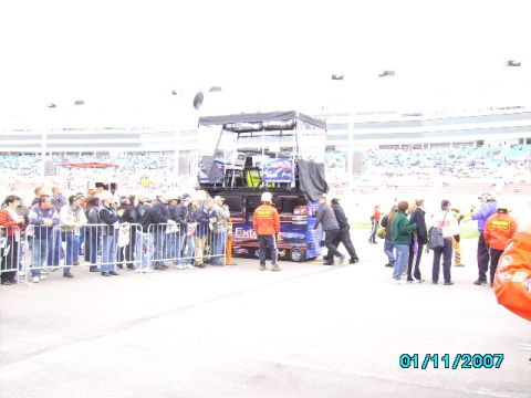 1978 Ford Bronco - Race track scene with spectators and a support vehicle, dated 01/11/2007.