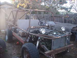 1991 Ford Bronco - This custom buggy appears to be a homemade vehicle with an exposed engine and roll cage.
