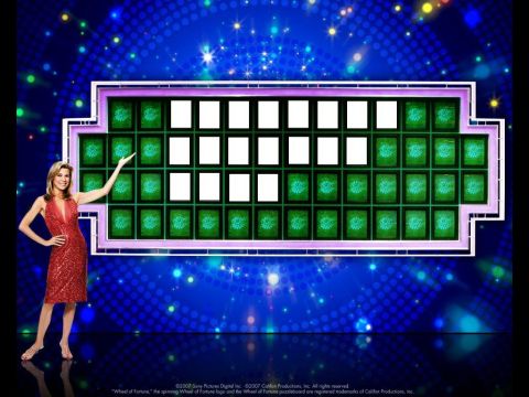1971 Ford Ranchero - A game show set features a large puzzle board and a host in a sparkly red dress.