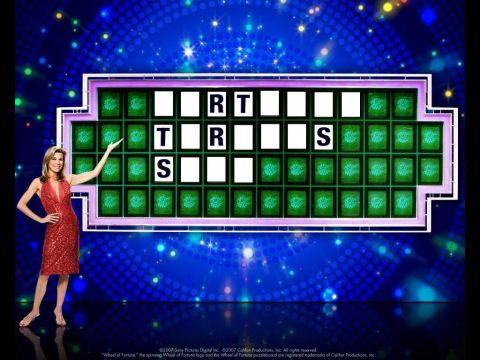 1971 Ford Ranchero - A game show host stands next to a puzzle board on the Wheel of Fortune.