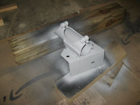 1996 Ford Bronco - A metal part, likely an air bump bracket, is shown after being painted.