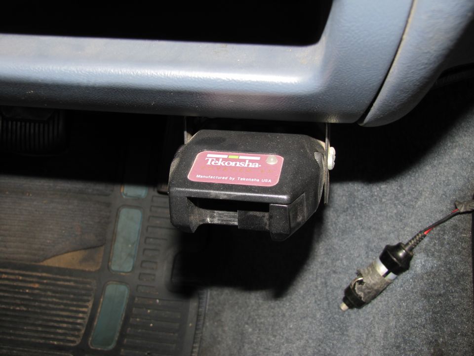 Tekonsha trailer brake controller mounted under dashboard