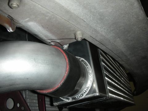 1992 Ford Crown Victoria - Custom intercooler piping and core installation, showing detailed welding work.