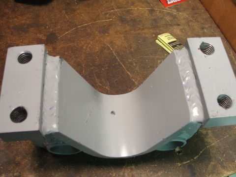 1995 Ford Bronco - Custom fabricated metal bracket with threaded mounting holes.