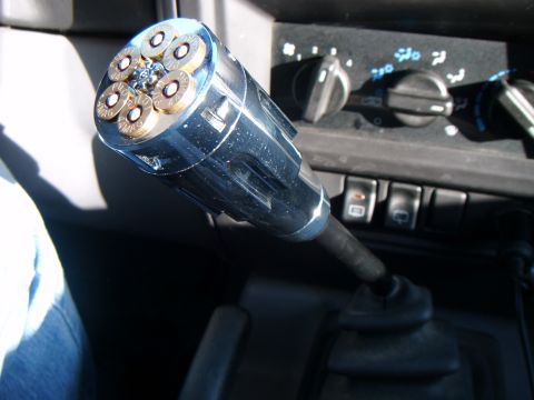 1998 Jeep Cherokee - Custom gear shift knob with bullet casings is installed in the vehicle's interior.